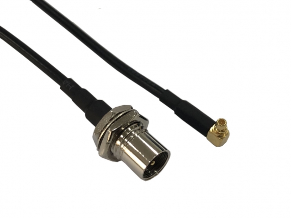 Cable Assembly with RF Connector, RA MMCX M RG174 300mm FME M Bulkhead