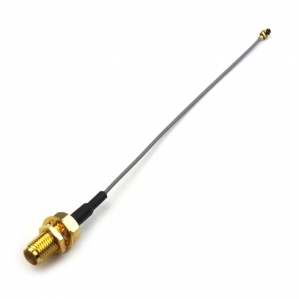 Mini RF Coaxial Cable Assemblies IPEX Ø1.13 50mm SMA F Bulkhead Straight