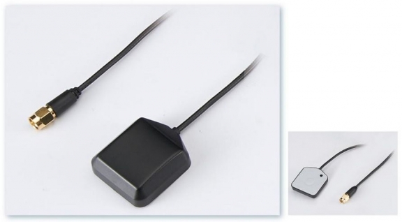 Magnet Mount Antenna, GPS Antenna, 1575.42 MHz, GPS-01 seies with Cable RG-174 2M and Connector SMA (M) ST