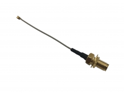 RF Coaxial Cable Assemblies IPEX Ø1.13 70mm SMA F Bulkhead Straight